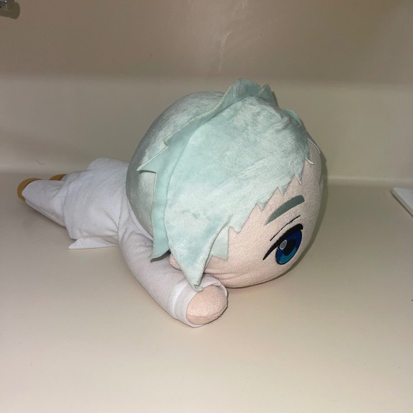 Anime Style Plush Doll – Laying Down – Blue Hair – 18 inch – No Tags - Picture 2 of 9
